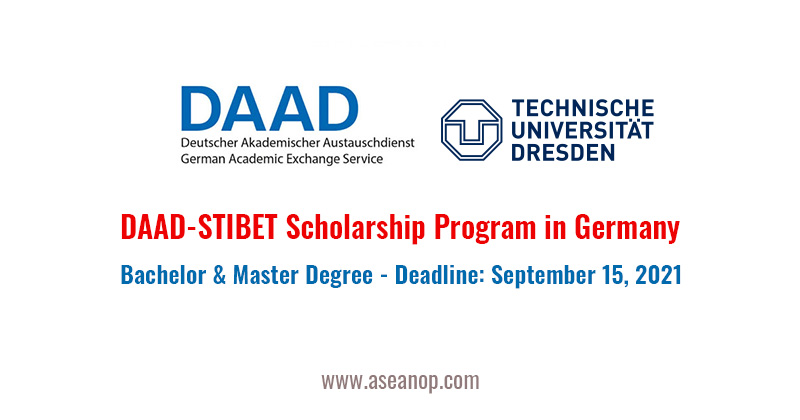 DAAD-STIBET Scholarship for International Students Germany, 2021